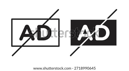 No audio description icon for mobile app, editable designs