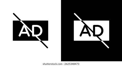 No audio description icon simple line vector. Symbol, logo.
