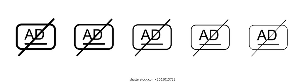 No audio description icon Symbol concept for web design.simple line vector icon. logo illustration.