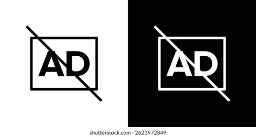 Sem vetor de ícone de descrição de áudio, modelo de logotipo de ilustração em estilo moderno