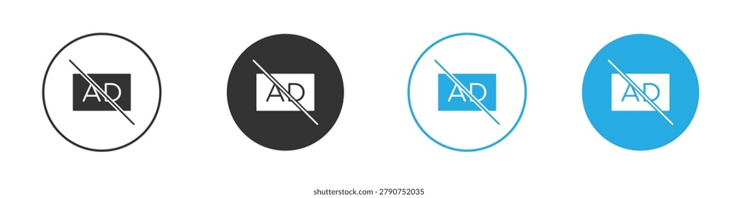 No audio description icon vector Illustration, Logo Template.