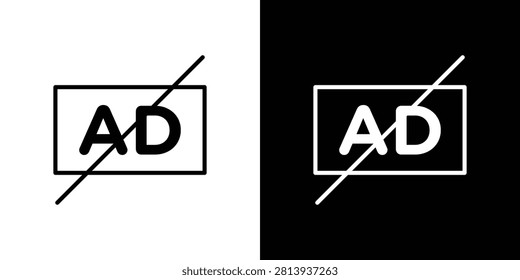 No audio description icon vector graphics set.
