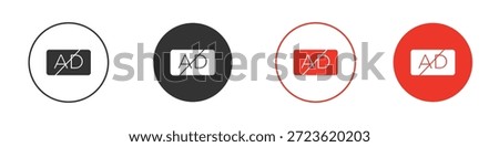 No audio description icon. web vector design