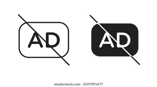 No audio description line icon vector set.