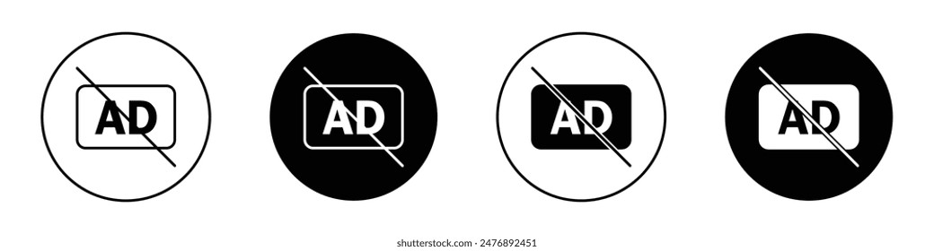 No audio description vector icon symbol in flat style.