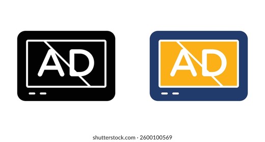 No audio description web vector icons