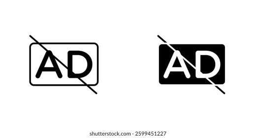 No audio descriptionicons for ui. vector illustration