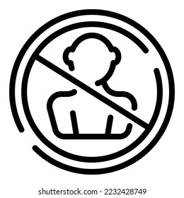 No avatar icon outline vector. Web computer. Network mobile