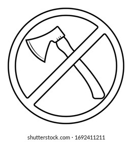 No axe vector icon illustration