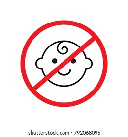 No Baby Vector Icon For Design