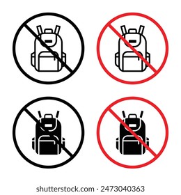 No Backpacks Allowed Sign Promote Security and Safety in Restricted Areas