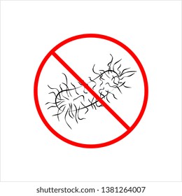 No Bacteria Icon, Antibacterial Icon Vector Art Illustration