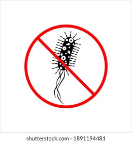 No Bacteria Icon, Antibacterial Icon Vector Art Illustration