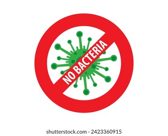 No bacteria vector isolated on white background