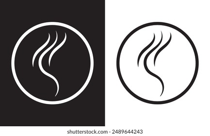 No bad odor, smell icon. isolated on white and black background. Vector Illustration. EPS 10