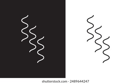 No bad odor, smell icon. isolated on white and black background. Vector Illustration. EPS 10