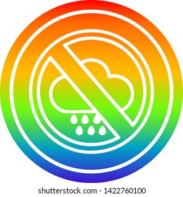 no bad weather circular icon with rainbow gradient finish