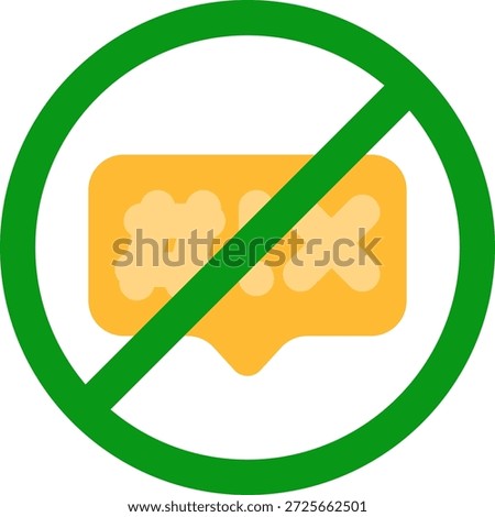 no bad words flat style icon design