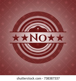 No badge with red background