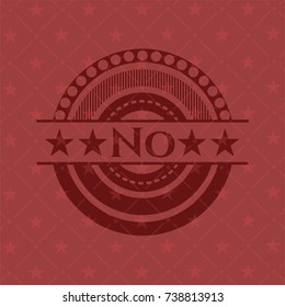 No badge with red background