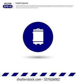 No Bag - Blue Button. Safety Sign Icon