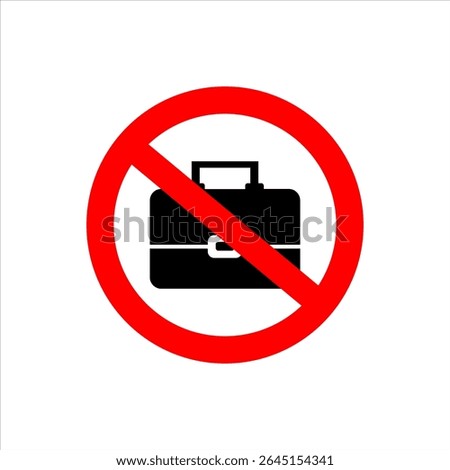 No bag icon is suitable for prohibition icons in certain places	