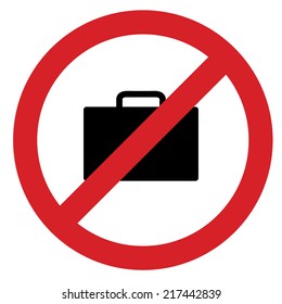 Suitcase Forbidden Icon Element Prohibited Sign Stock Vector (Royalty ...