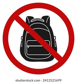 Signo sin bolsa, negro y rojo