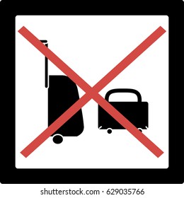 No baggage vector sign