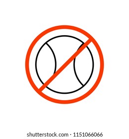 No ball vector icon