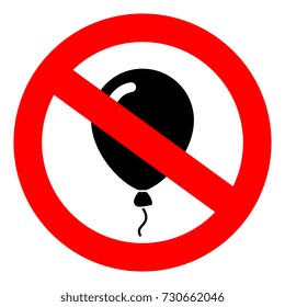 No balloons vector sign