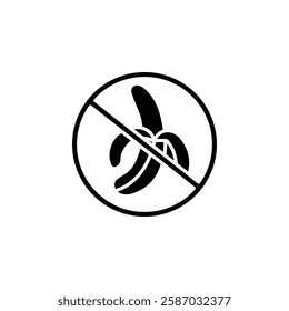 no banana icon Simple thin line logo