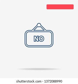 No banner icon. Vector concept illustration for design.