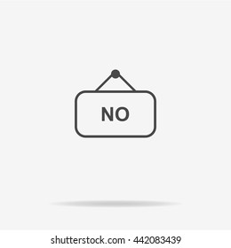 No banner icon. Vector concept illustration for design.