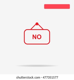 No banner icon. Vector concept illustration for design.