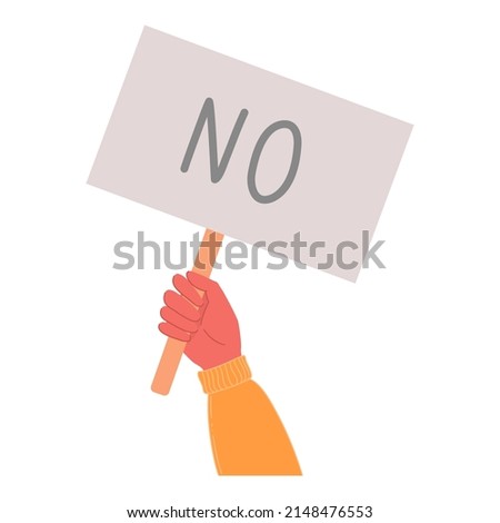 No banner. Isolated text placard, hand hold right or wrong message. Idea or choice, correct and incorrect dialog mark decent concept.