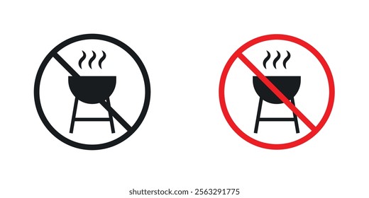 No barbecue with fire sign pack for app and website ui designs.