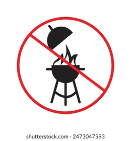 No Barbecue Fire Sign Prevent Fire Risks in Outdoor Spaces