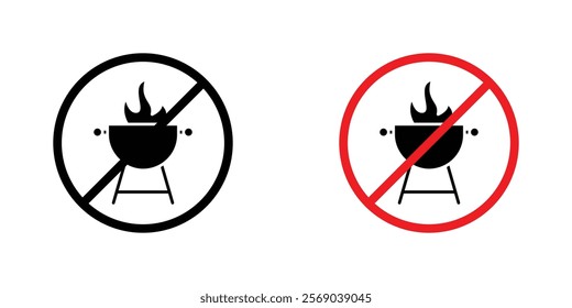 No barbecue with fire sign vector graphic pack