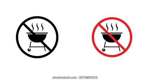 No barbecue with fire sign vector pack for web designs