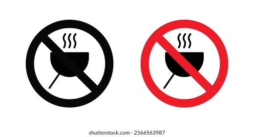 No barbecue with fire signs in black and color style