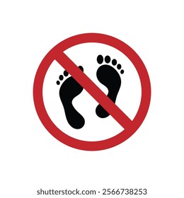 No bare feet vector illustration