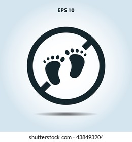 no bare foot icon