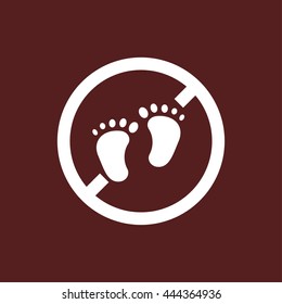 no bare foot icon