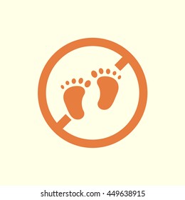 no bare foot icon