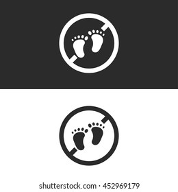 no bare foot icon