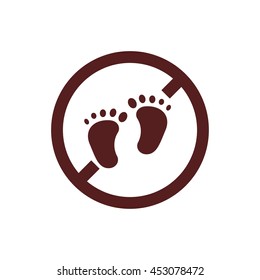no bare foot icon