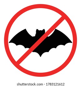 No Bat Flat Icon Isolated On White Background