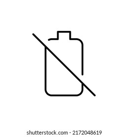 no batery editable stroke icon, Smart stroke icon