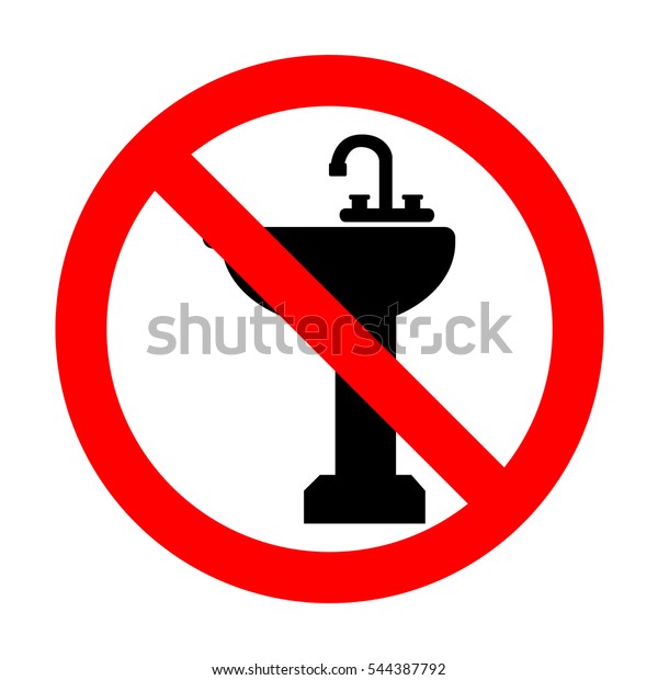 No Bathroom Sink Sign Stock Vector (Royalty Free) 544387792 Shutterstock